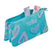 Picture of TOTTO 3 COMPARTMENT HEARTS PENCIL CASE